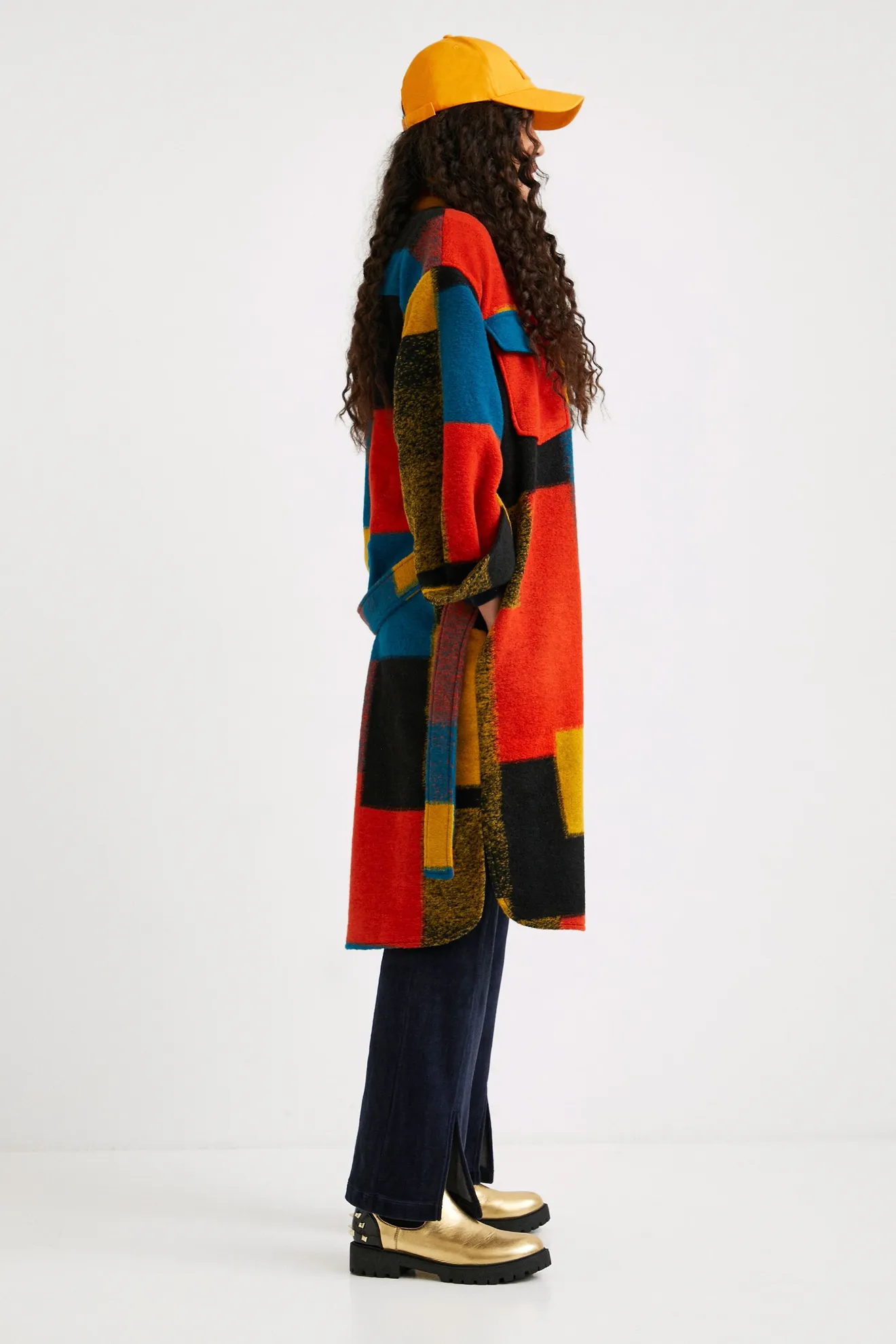 Abrigo largo lana skeakers - Imagen 2