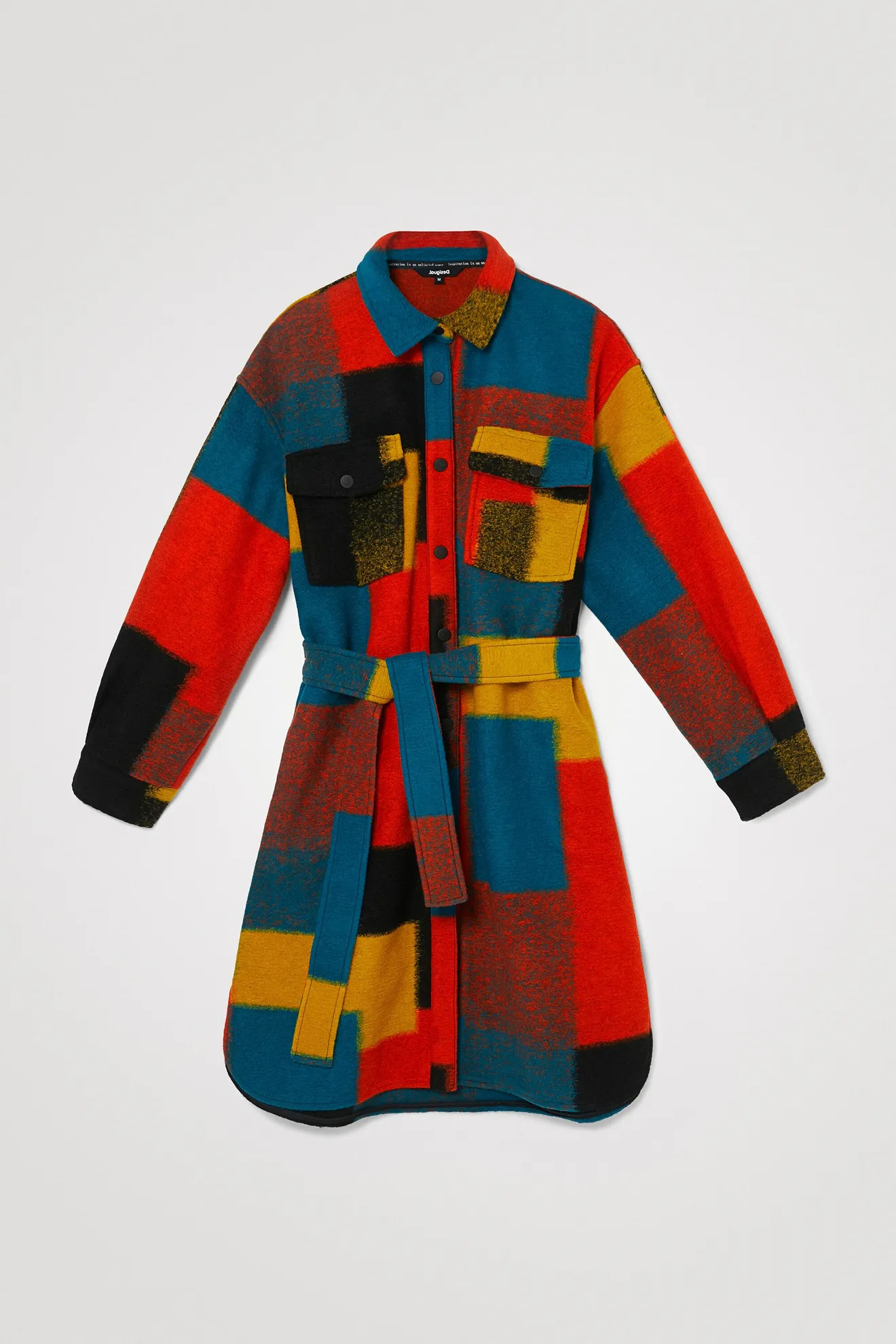 Abrigo largo lana skeakers - Imagen 7