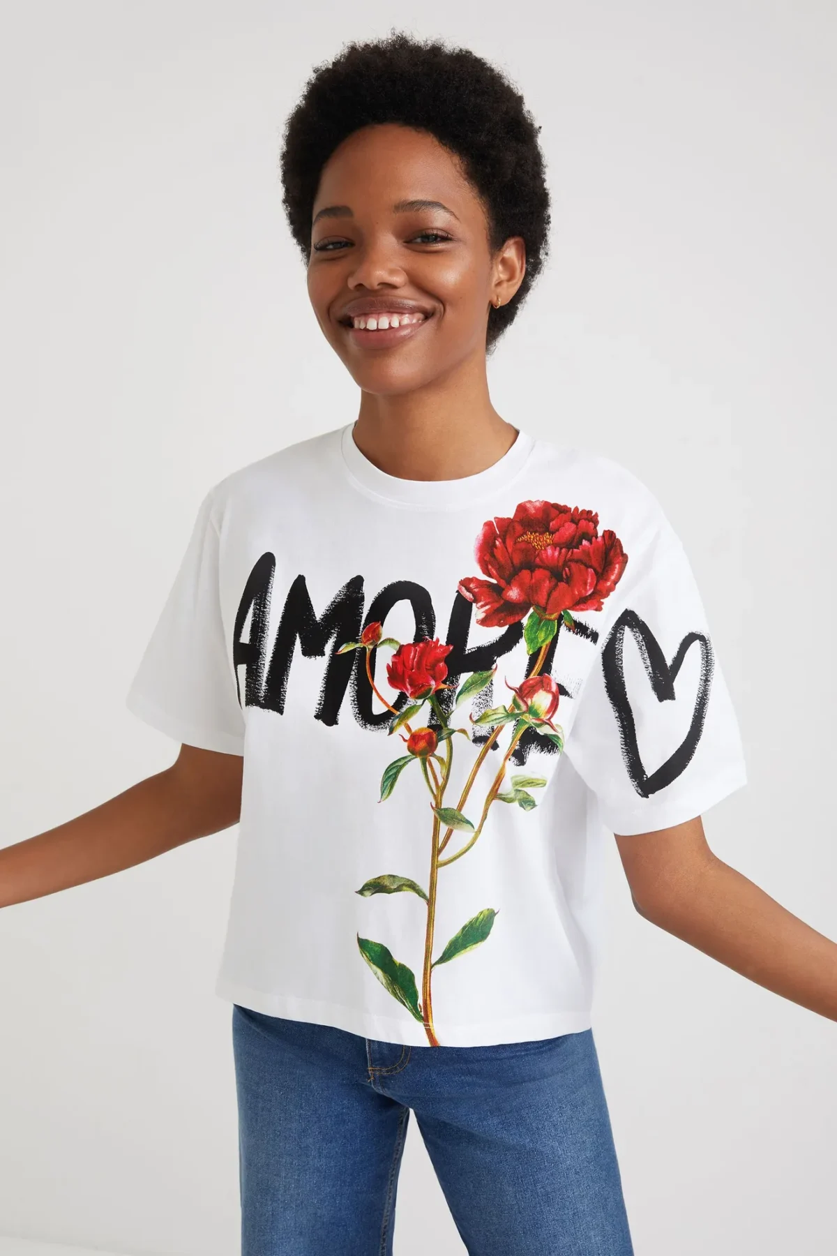 Camiseta amore flor