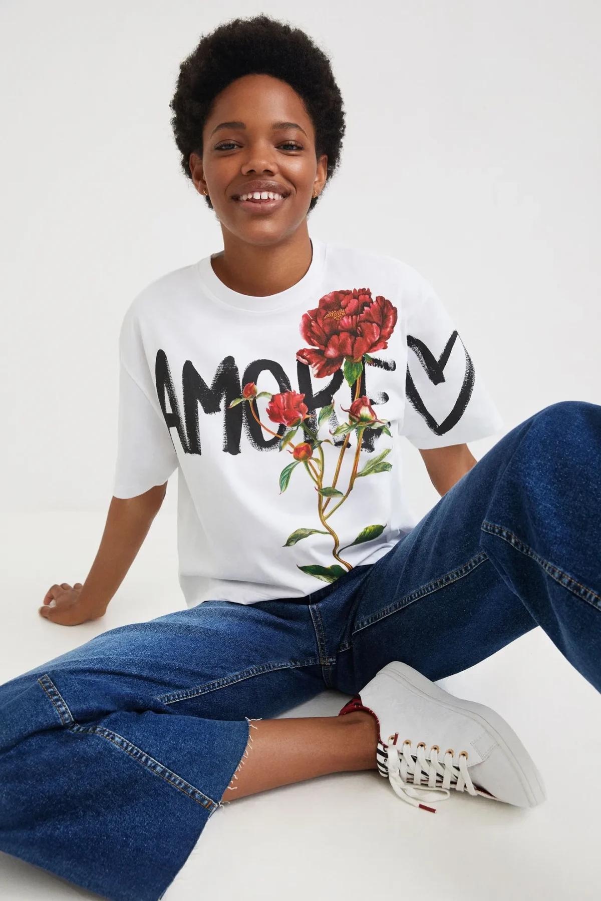 Camiseta amore flor - Imagen 2