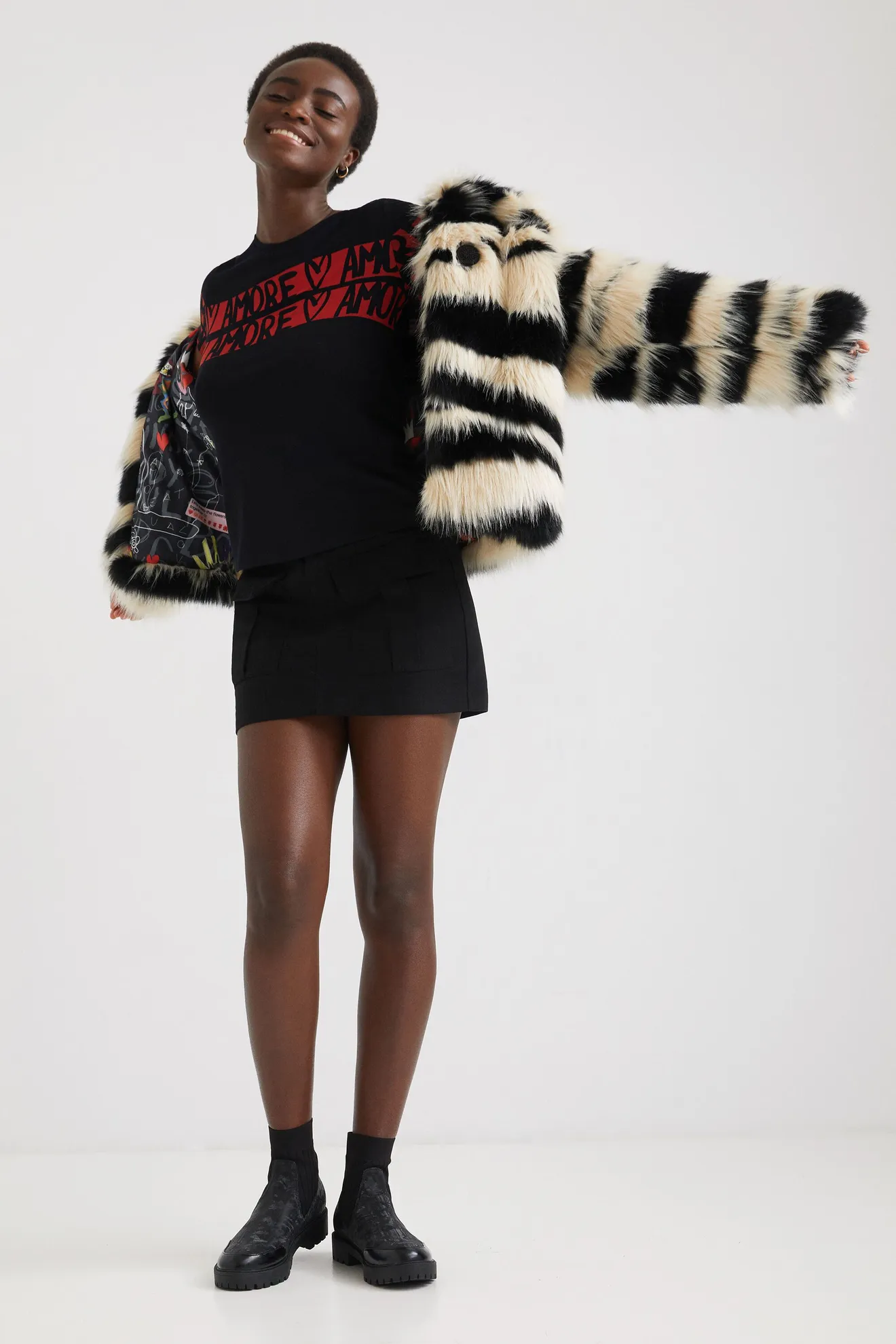 Chaqueta corta peluche - Imagen 3