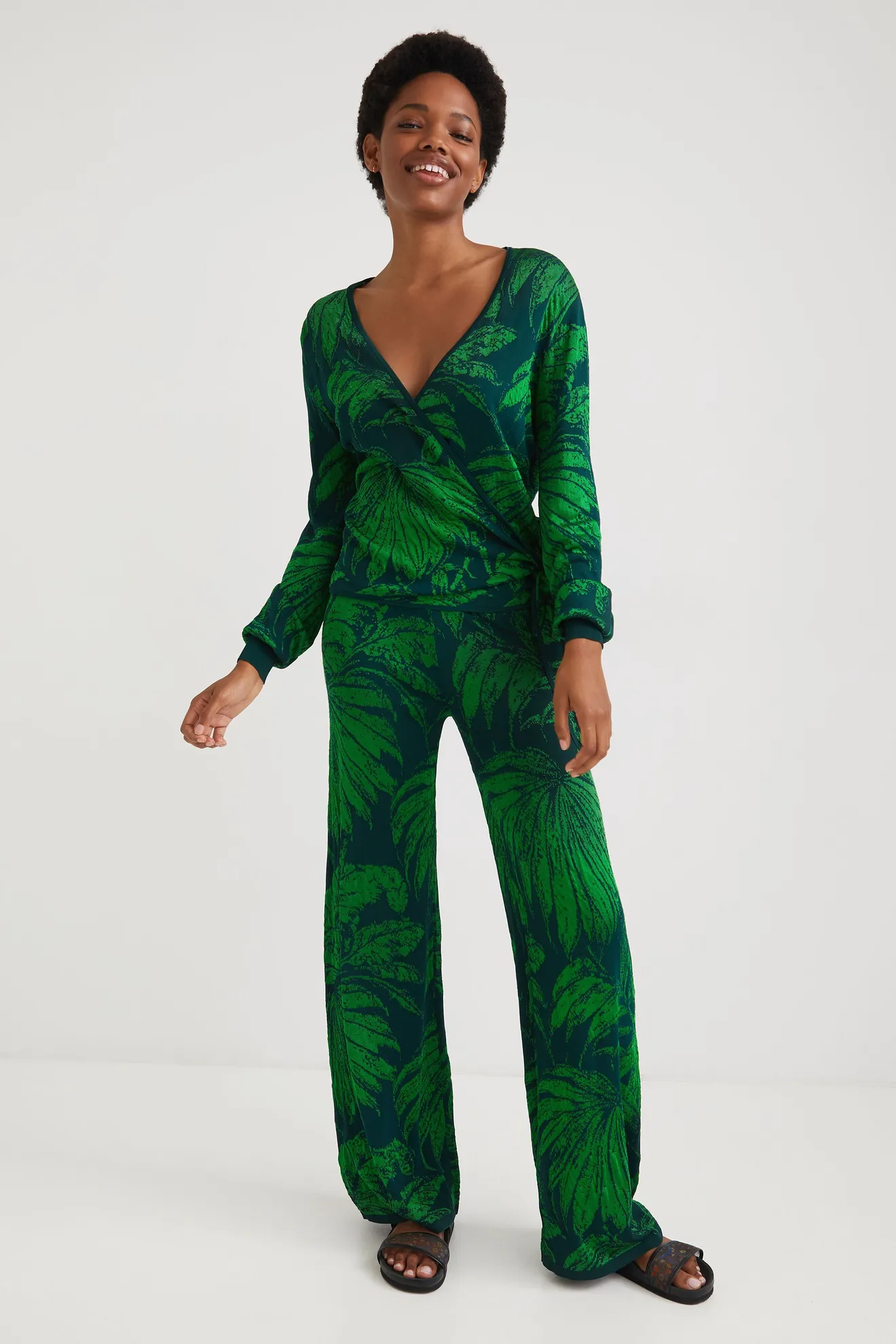 Jersey jacquard tropical - Imagen 2