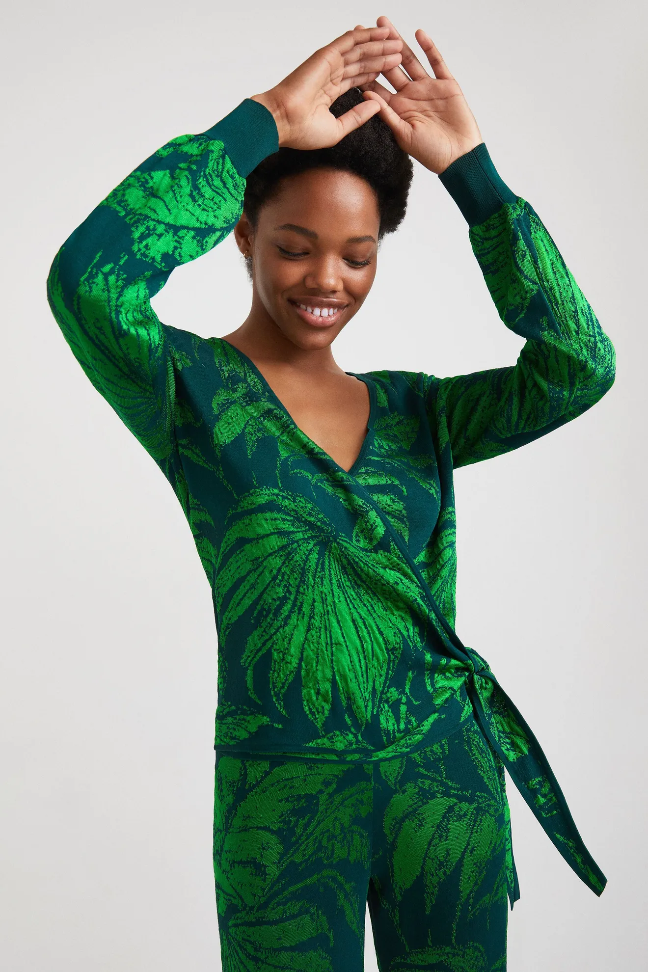 Jersey jacquard tropical