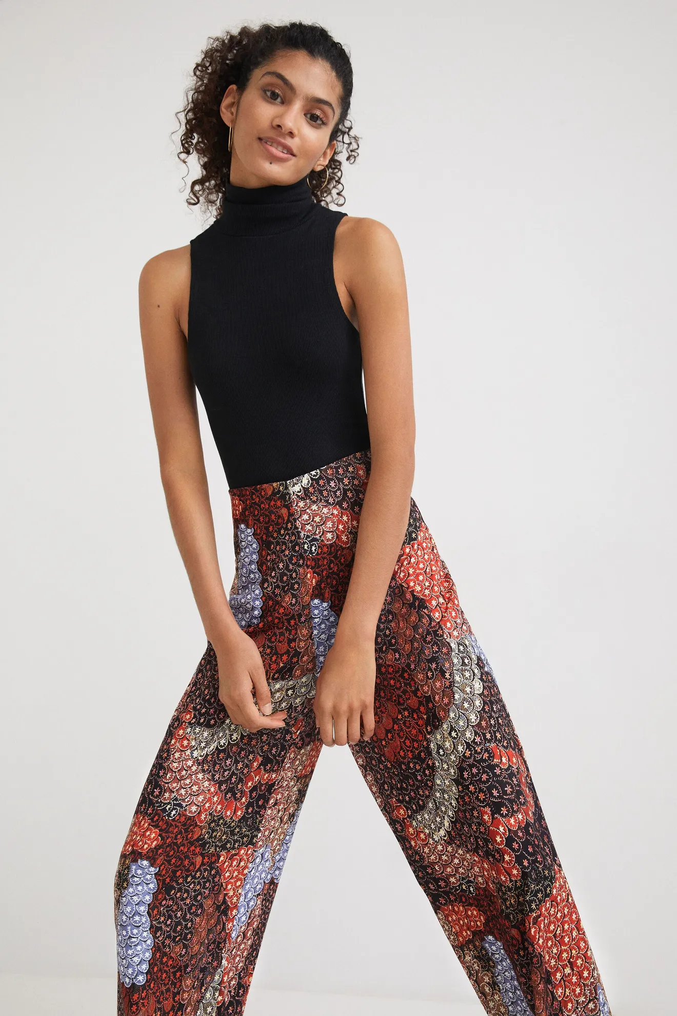 Pantalón ancho estampado - Imagen 2