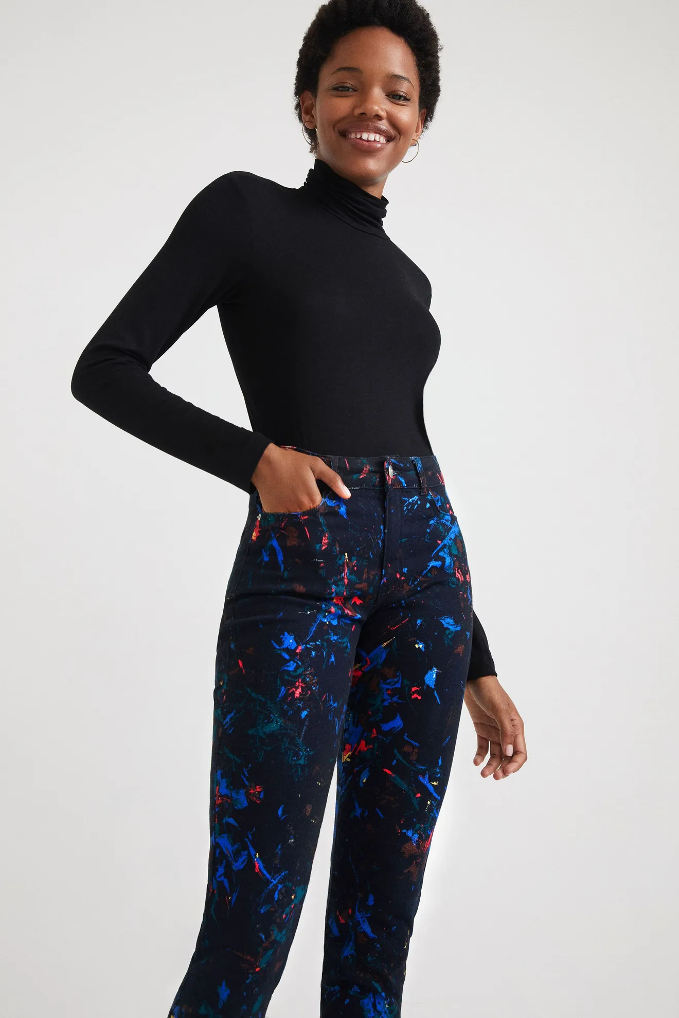 Pantalón skinny salpicado - Imagen 4