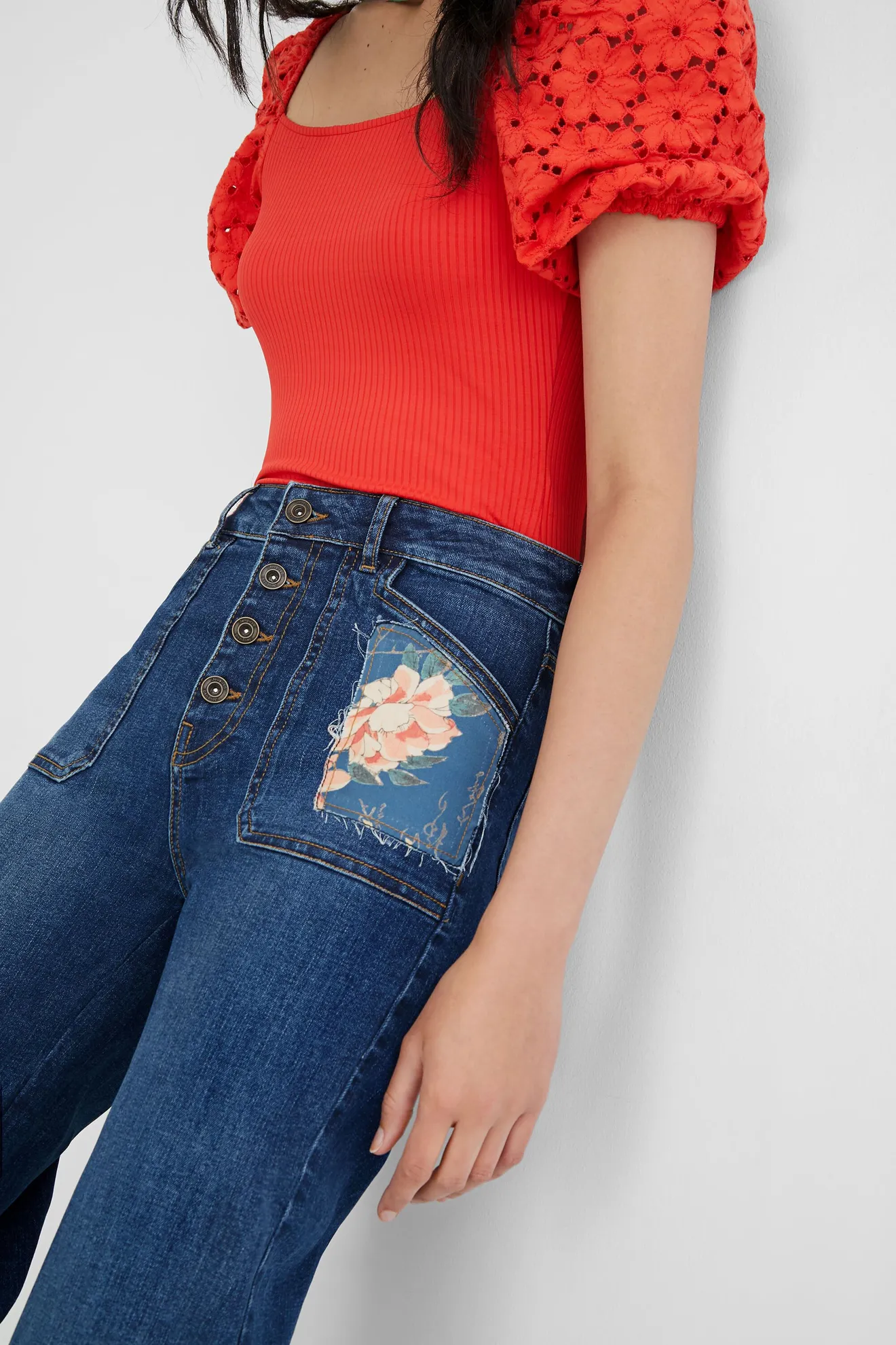 Vaquero wide patchwork - Imagen 5