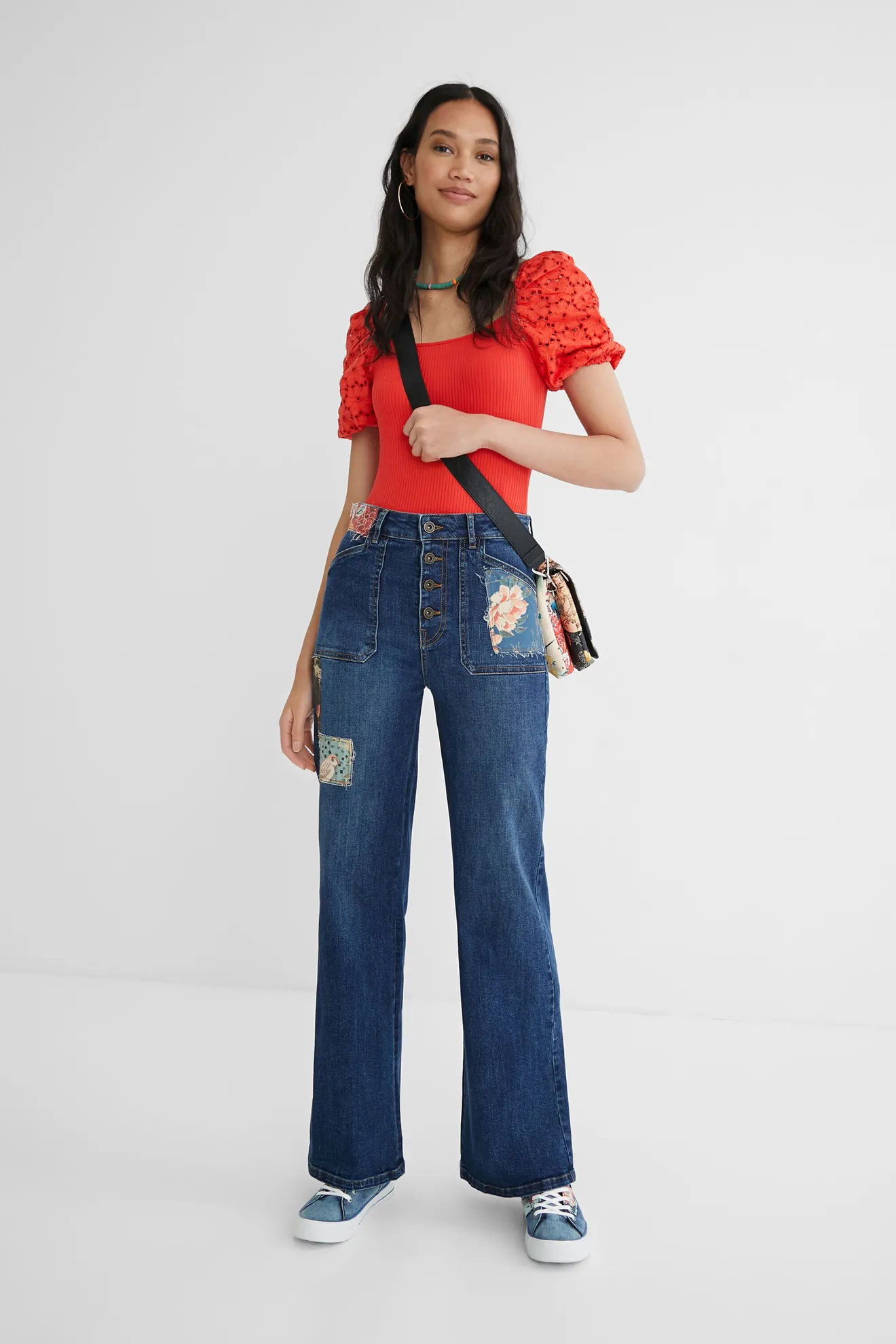 Vaquero wide patchwork - Imagen 4