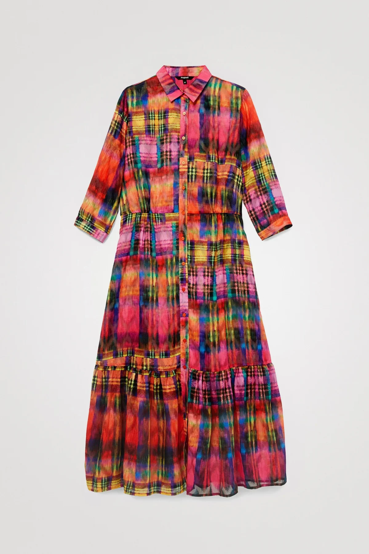 Vestido camisero midi - Imagen 7