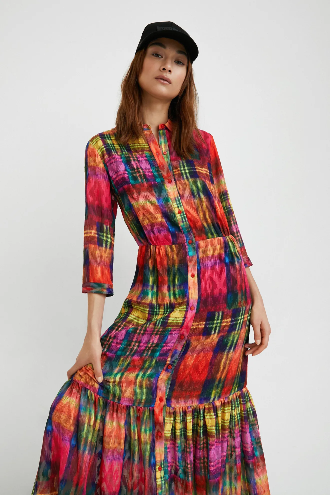 Vestido camisero midi - Imagen 2