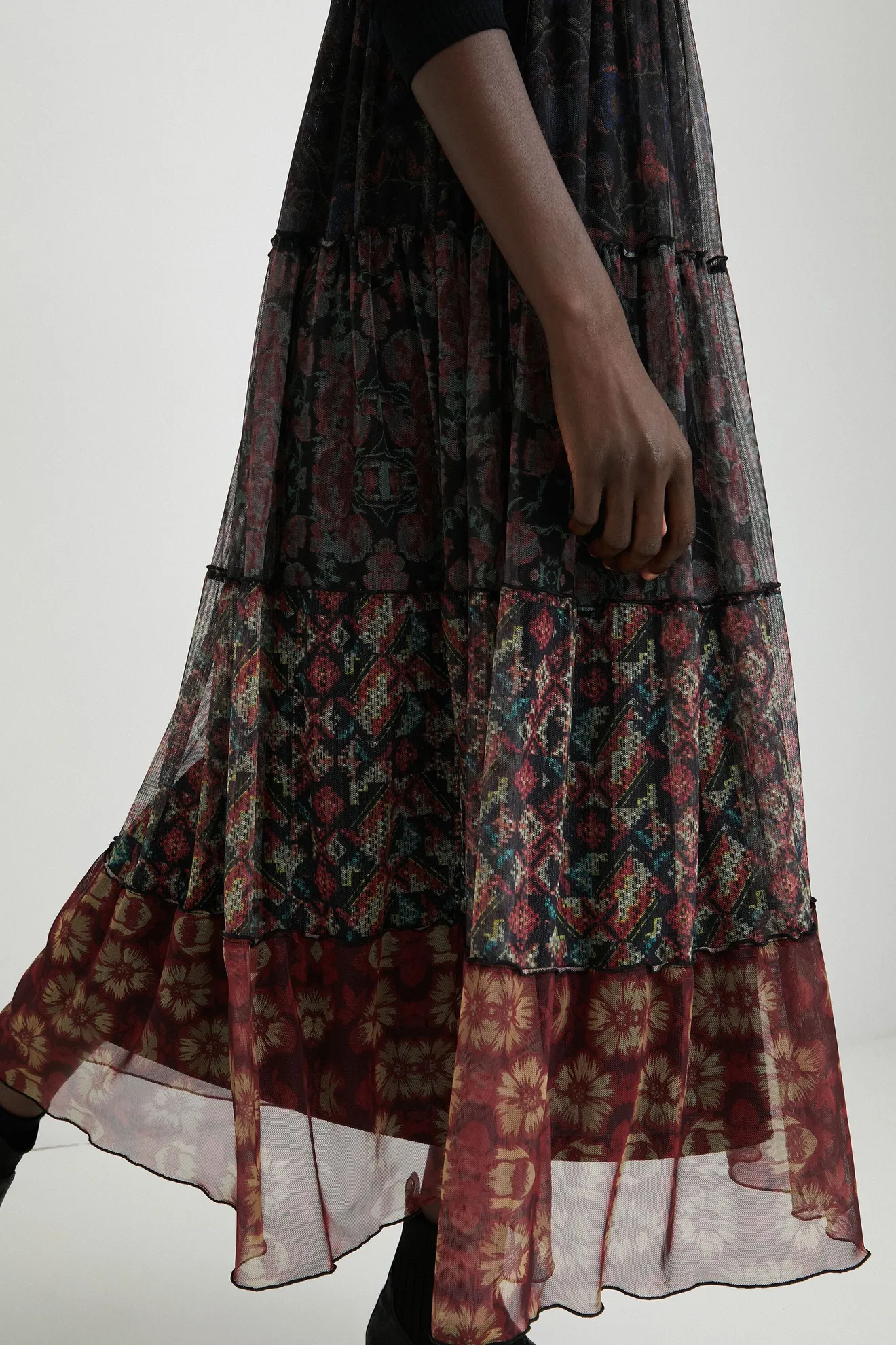 Vestido largo bimateria - Imagen 5