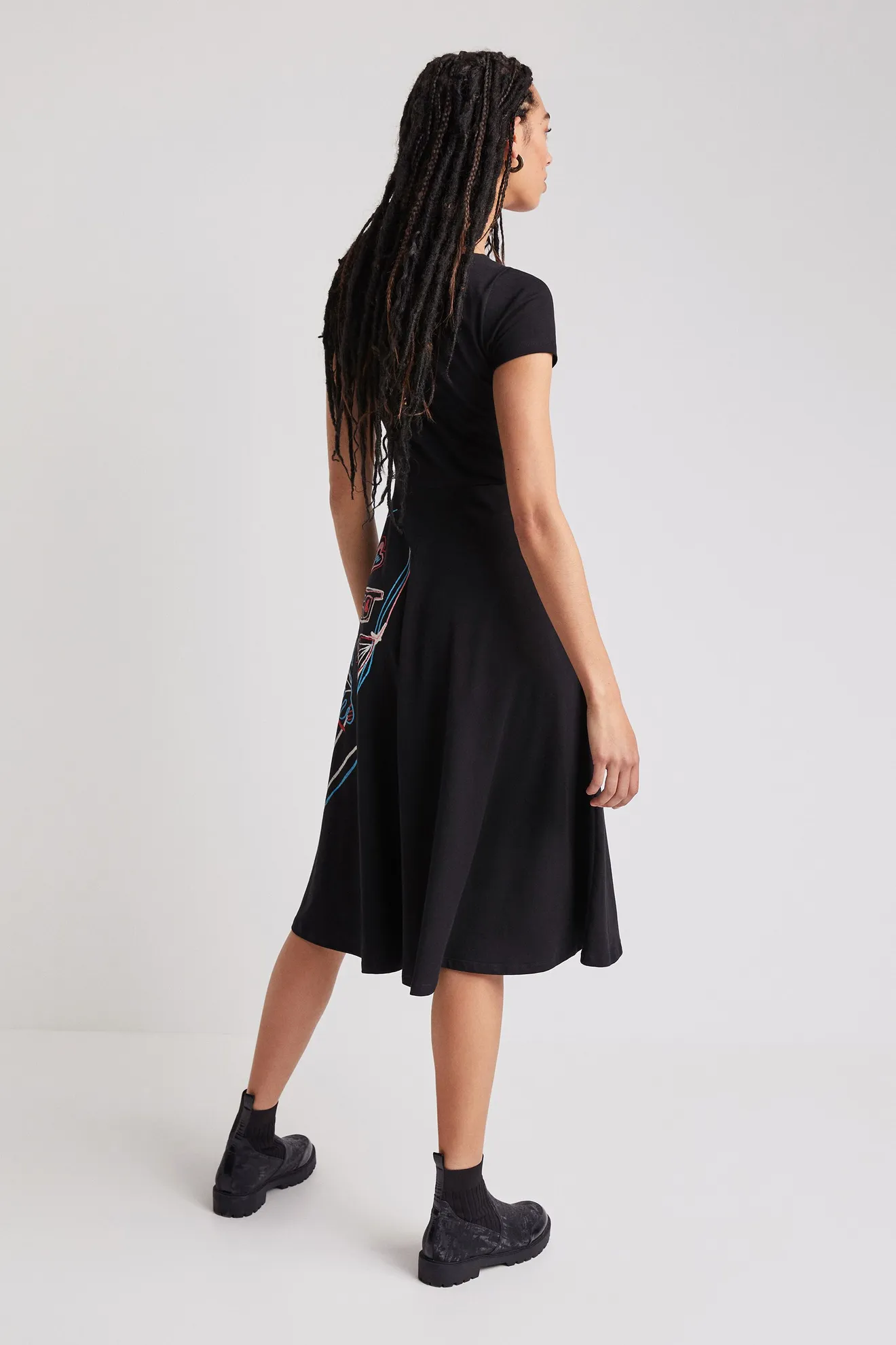 Vestido midi evasé - Imagen 5