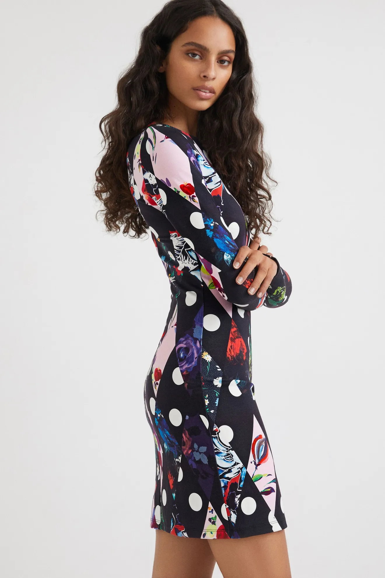 Vestido slim rombos - Imagen 4