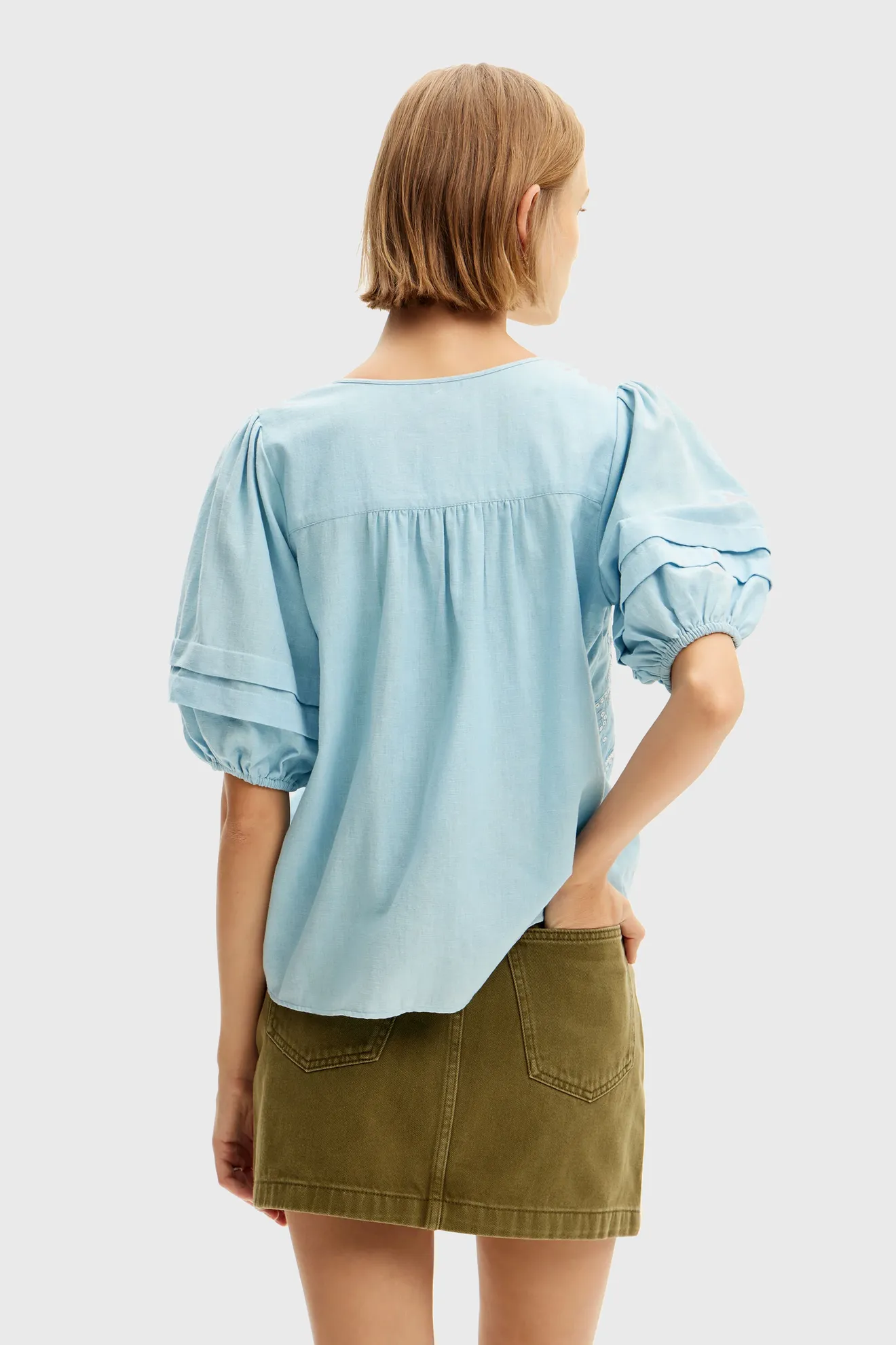 Camisa bordada boho - Imagen 2