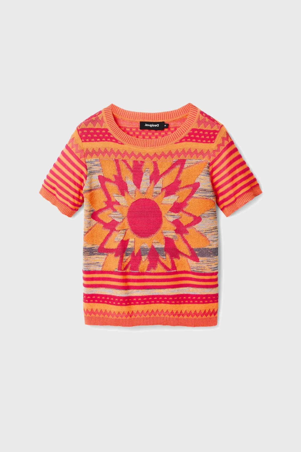 Camiseta flor naranja - Imagen 6